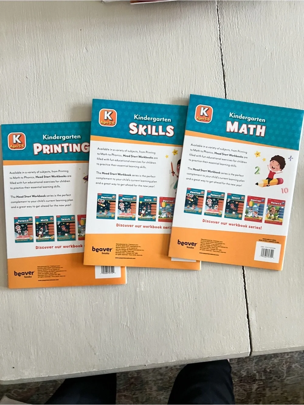 NWT Kindergarten Prep Learning Workbook Set Math Printing Skills Homeschool